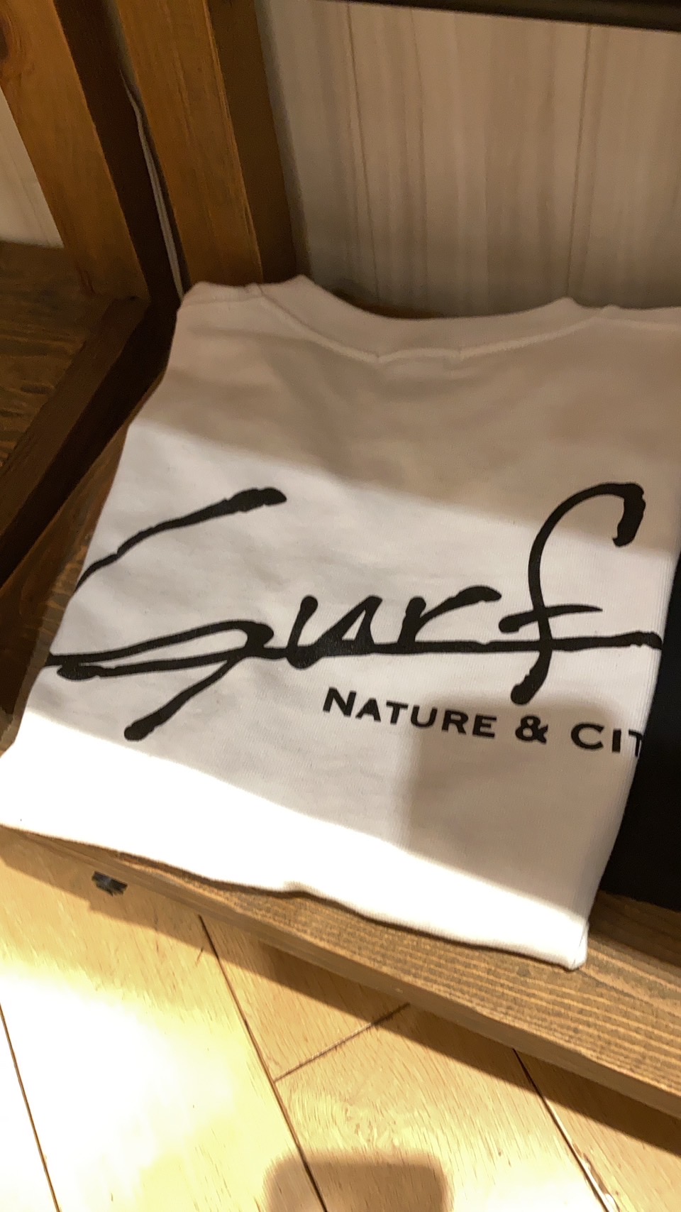 surf オリジナルTシャツ　バックフロントログ白